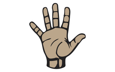 Hand Icons With Finger Count. Hand Gesture Symbols