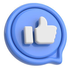 Obraz premium Like icon. Like button. 3D illustration.