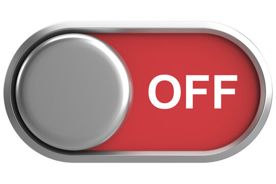 Switch off. Turn off. 3D illustration.