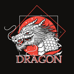 hand drawn dragon head color