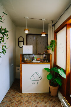 Jeju Island, South Korea - July 10, 2022: Semo restaurant is small restaurant in Jeju island. This restaurant is sales for takeaway only.