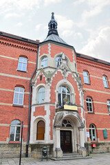 Fototapeta na wymiar Vintage building of Brothers Hospitallers Hospital in Krakow, Poland