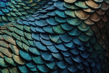 Closeup Of Mermaids Tail. Generative AI