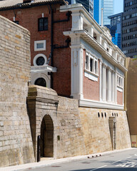 Fototapeta na wymiar Tai Kwun,a heritage and contemporary architecture with 16 heritage buildings restored for adaptive reuse in Central Hong Kong.