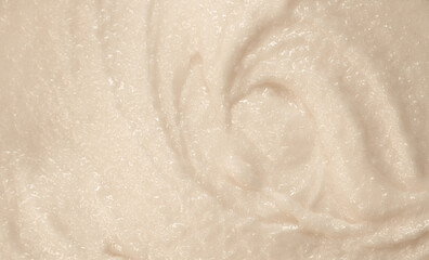 Vanilla cream ice cream. Ice cream texture. Delicious sweet dessert close-up as a background.