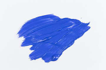 Blue color stroke of the paint brush