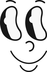 cartoon emoji face expression retro avatar cute