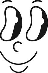 cartoon emoji face expression retro avatar cute