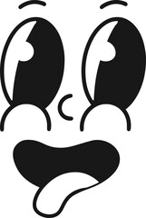 cartoon emoji face expression retro avatar cute