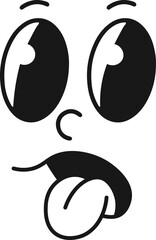cartoon emoji face expression retro avatar cute