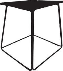 a silhouette of chair for sitting.