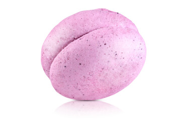 Blueberry marshmallow isolated on transparent background.