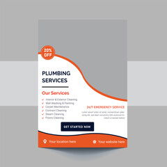 plumbing service flyer template. professional plumbing service flyer design. experts in plumbing service flyer.