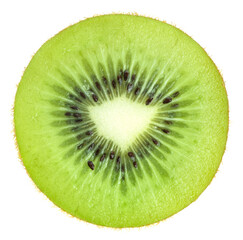 Naklejka na ściany i meble Green Kiwi fruit with leaf isolated on white background, Green Kiwi fruit on White Background PNG File.