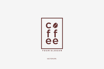 Coffee corner logo Design with modern and vintage concept, coffee writing illustration logo with coffee beans vector into one