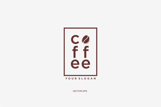 Coffee corner logo Design with modern and vintage concept, coffee writing illustration logo with coffee beans vector into one
