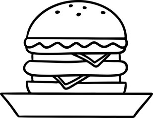 Hamburger fast food beef cheese