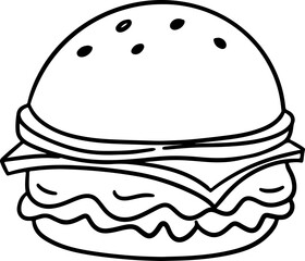 Hamburger fast food beef cheese