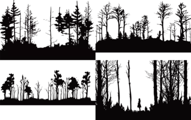 Schapenvacht deken met foto Aquarel doodshoofd Set of mountain landscape woods, black and white design, vector illustration, SVG, great for t-shirts, mugs, birthday cards, wall stickers, stickers, iron-on, scrapbooking,
