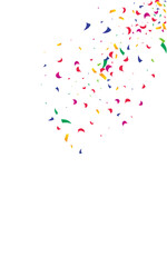 Rainbow Dot Flying Vector White Background.