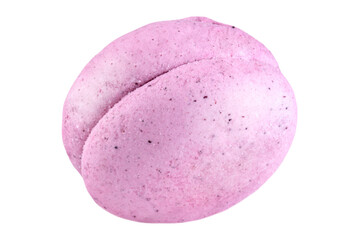 Blueberry marshmallow isolated on transparent background.