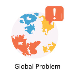 Global Problem Vector Flat Icon Design illustration. Nature and ecology Symbol on White background EPS 10 File