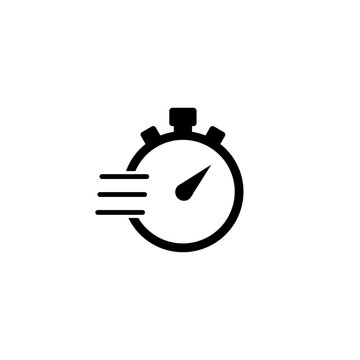 Fast flying time icon isolated on transparent background