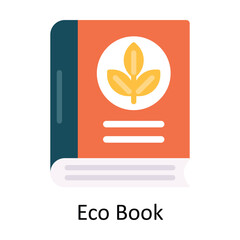 Eco Book Vector Flat Icon Design illustration. Nature and ecology Symbol on White background EPS 10 File