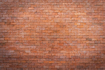 Old Abstract Brick Wall Large Orange Brick Wall Background Texture for pattern Background With Copy Space For design
