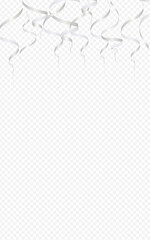 Silver Confetti Festive Vector Transparent