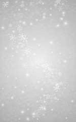 Gray Snowflake Vector Grey Background. Sky