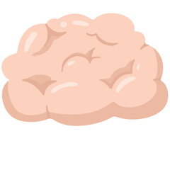 brain organ system healthy cute character cartoon illustration