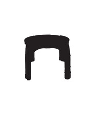 a silhouette of small chair