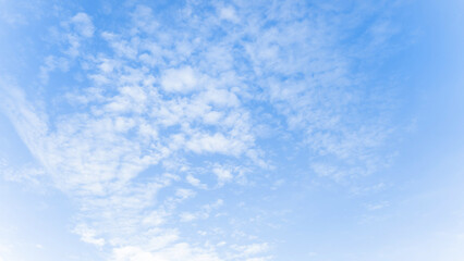 Fototapeta na wymiar Blue sky and bright clouds at Jeju Island, Korea