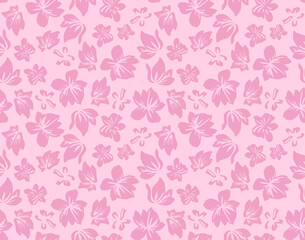 Japanese Romantic Flower Fall Vector Seamless Pattern