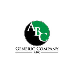 ABC letter generic logo design vector. English school badge vector logo, language learning emblem icon a b c letters. symbol of speaking club translation education modern simple flat design abstract