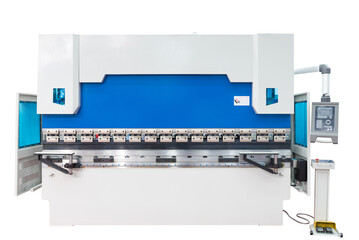 Hydraulic Press Brake isolated on white background with Clipping Path.