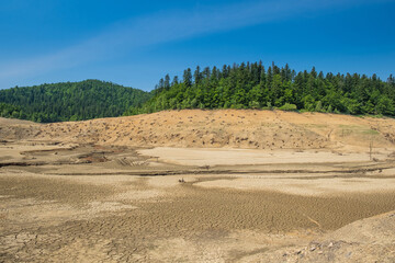 Valley of dry Lokvarsko lake in Gorski kotar, Croatia