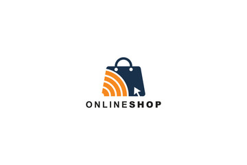 online shop logo design concept