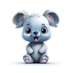 Fototapeta premium Portrait of Koala cartoon animal. Cute style character avatar. Generative AI