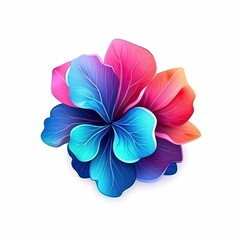 Cute Hydrangea blooming flower isolated on white background. Floral design with elegant flower. Generative AI