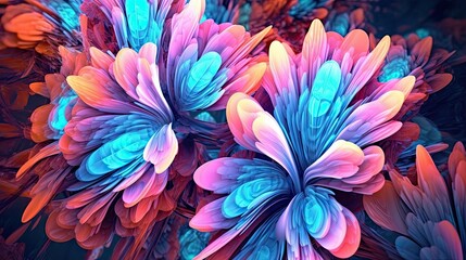 Hydrangea flowers in futuristic floral background. Beautiful blooming design. Generative AI