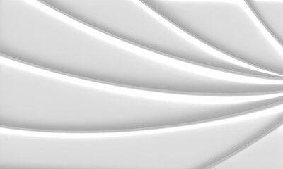 Abstract white  design stripes background. 3D illustration.