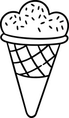 Ice cream cartoon strawbery tasty