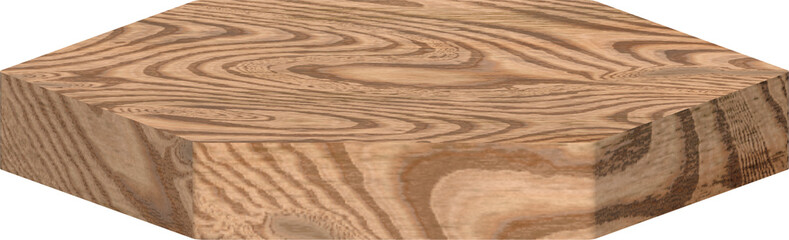 Wooden Pentagon shaped podium for product display