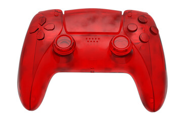 Realistic video game joystick in trendy style glassmorphism or frosted glass