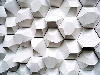 Seamless Abstract 3D white low poly Pattern Creative Background