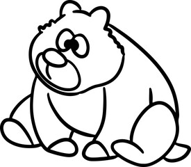 Cartoon animal line cute zoo