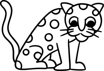 Cartoon animal line cute zoo