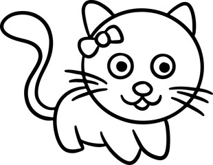 Cartoon animal line cute zoo